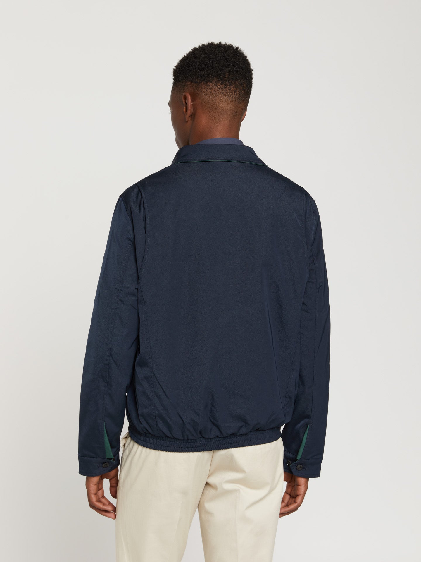 ほ*ん様 Q retailor HARRINGTON JACKET Generic Men's Solid Varsity Bomber Jacket Harrington Jacket Black