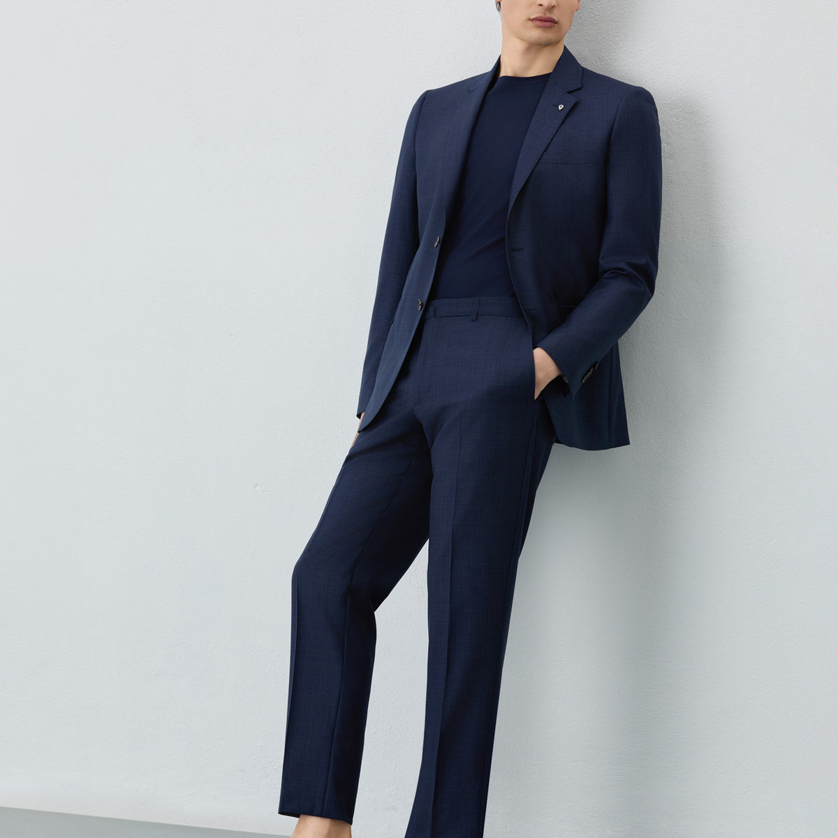 Slim Fit Premium Suit In Super Fine Wool – Sacoor Brothers