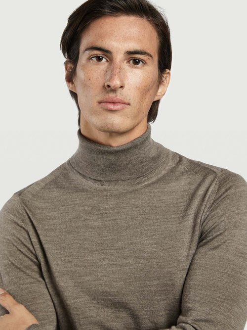Extra fine merino wool turtle neck sweater – Sacoor Brothers