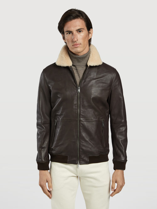 Napa leather bomber jacket – Sacoor Brothers
