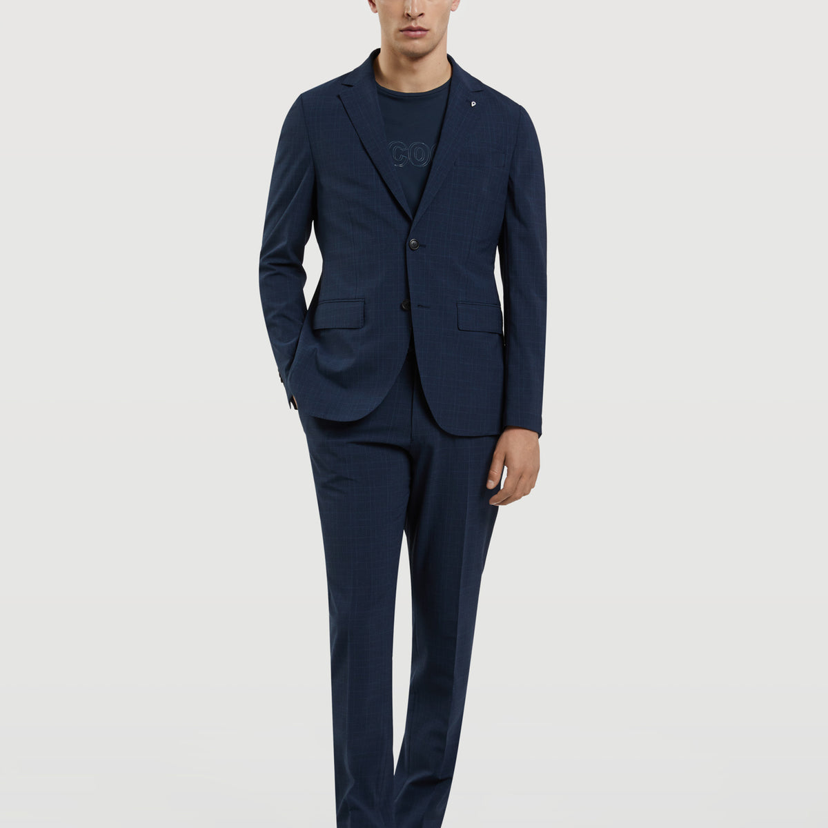 Slim Fit K-Performance Prince of wales Suit – Sacoor Brothers UAE